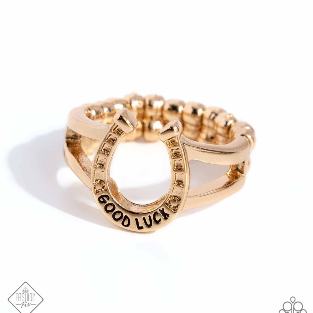 Gold Horseshoe Good Luck Ring Luck Be Leader Gold Ring Horseshoe Fashion Jewelry